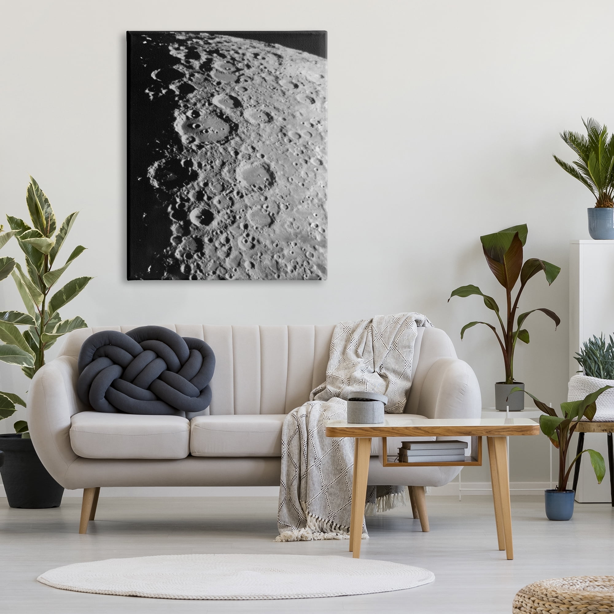 Stupell Industries Moon in Outer Space Fairy Tales & Fantasy Photography Gallery Wrapped Canvas Print Wall Art, 36 x 48