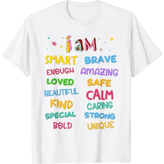 I Am Daily Affirmation Colorful Christian T-Shirt God Says I Am Christian