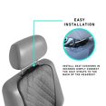 thumbnail image 3 of Cojin de Asiento FH Group FH1018BLACK AVC Piel Sintetica Universal con Bolsillos y Compatible con Airbag, 3 of 5