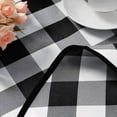 thumbnail image 5 of Hiasan Checkered Round Tablecloth 60 Inch - Waterproof Stain and Wrinkle Resistant Washable Fabric Table Cloth for Dining Room Party Outdoor Picnic, Black and White, 5 of 9