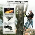 thumbnail image 6 of Adjust Tree/Pole Climbing Spike Set, 2 Gear Safety Belt Rope Lanyard with Carabiner, 6 of 19