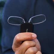 Always With You by ThinOptics Keychain Reading Glasses - Slim, Folding Armless Pocket Readers with Protective Keychain Case - Lightweight, Durable & Convenient - Black , Black 1.5x