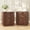 Walnut, variant on UZUGUL Set of 2 Walnut 3-Drawer Nightstand, Arch Front Design, Gold Handles, Vertical Storage, for Bedroom Mid-Century