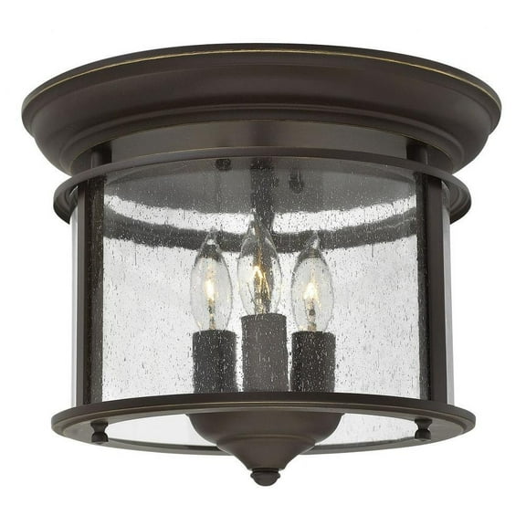 3 Light Medium Flush Mount in Traditional Style 11.5 inches Wide By 9.5 inches High-Olde Bronze Finish Bailey Street Home 81-Bel-3002321