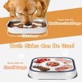 thumbnail image 4 of Katieovy Slow Feeder Dog Bowls,Double Sided Design Stainless Steel Dog Bowls,Square Non-Slip Dog Food Bowl, 4 of 8