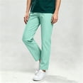 thumbnail image 2 of AHTJRT Women's Scrub Pants Straight Leg Soft Stretch Yoga Comfort Fit Workwear Nursing Uniform Pants Summer Healthcare Scrubs Green S, 2 of 8