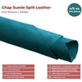 thumbnail image 2 of ELW Chap Splits Suede 4-5 oz 1.6-2mm Teal Pre-Cut Piece 2-4 SQ FT 4 PCS Bundle - Split Leather AB Grade Cowhide - Perfect for Auto Garments Chaps Bags Vest Aprons Saddles Moccasins, 2 of 7