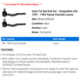 thumbnail image 2 of Inner Tie Rod End Set - Compatible with 1981 - 1984 Toyota Cressida Luxury 1982 1983, 2 of 2