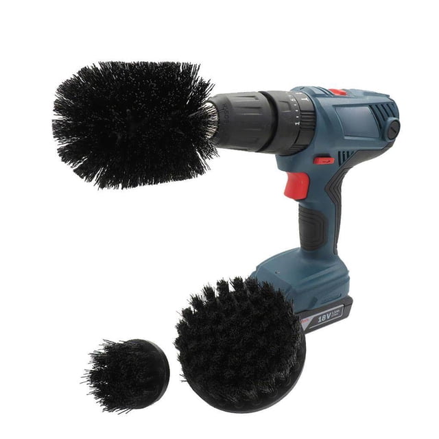 Matsuzay 3pcs Kit de cepillos de limpieza de taladro eléctrico Cepillo de nylon de plástico Cabezal de cepillo de limpieza de taladro eléctrico Suministros de limpieza para el hogar Matsuzay HA014942-00