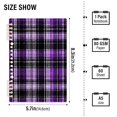 thumbnail image 3 of Haosy Purple Scottish Tartan Notebooks 2 Pcs 1-subject Journal 60 Sheets A5 College Ruled Paper Detachable Ring 8.3"x5.7", 3 of 8