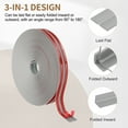 thumbnail image 3 of Uxcell Protector 0.8"x29.5 ft Self Adhesive Guard Gray for Wall Table Floor, 3 of 5