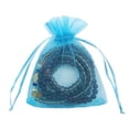 thumbnail image 3 of Paquete 100 Uds. Bolsas con cordón para joyería azul turquesa, 7*9cm pequeñas bolsas de malla para dulces Mini bolsita para pequeños regalos de Navidad joyería, 3 of 4