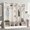 White 8 Hooks, variant on Euroco Modern Hall Tree with Wide Storage Seating, Entryway Shoe Cabinet and a coat rack Wood‑grain / Fabric bench 78''H