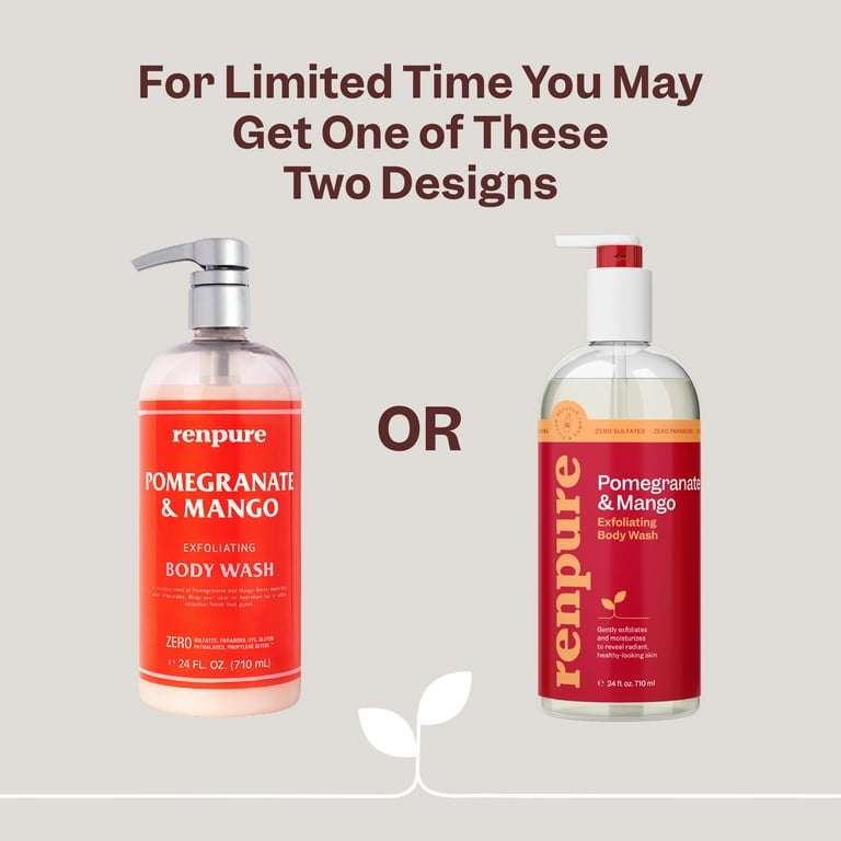 Renpure Pomegrante Mango Exfoliating Body Wash for All Skin