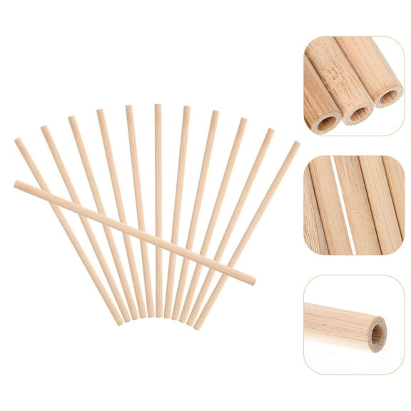 LEORX 50 Pcs Garden Bamboo Tube Tubes 20x0.7cm