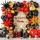 thumbnail image 1 of Juego de globos de fiesta con forma de guirnalda LOOLEY, rojo, negro y dorado, 137 unidades, 1 of 5