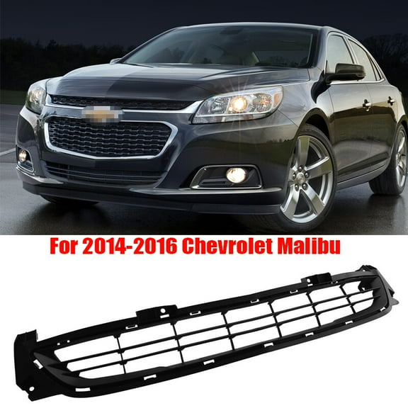 WaiRitoday Front Lower Bumper Matte Black Grille Compatible with 14-16 Chevrolet Malibu GM1036160 2014