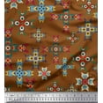 thumbnail image 1 of Soimoi Silk Fabric Tiles Moroccan Print Fabric by The Yard 42 Inch Wide, 1 of 1