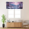 thumbnail image 2 of Wolf Rod Pocket Thermal Insulated Curtain Valance Winter Misty Forest Wildlife Snow Animal Safari Hunting Theme Window Treatment for Living Room Bedroom Bathroom 54 by 18 in, 1 Panel, 2 of 6