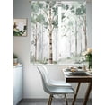 thumbnail image 4 of Watercolor Forest Green Sheer Curtains 72 Inch Length 2 Panels Set, Vintage Branches Leaves Voile Window Treatment Rod Pocket Curtains Sheers Drapes for Bedroom/Living Room/Kitchen 52"x72"x2, 4 of 7