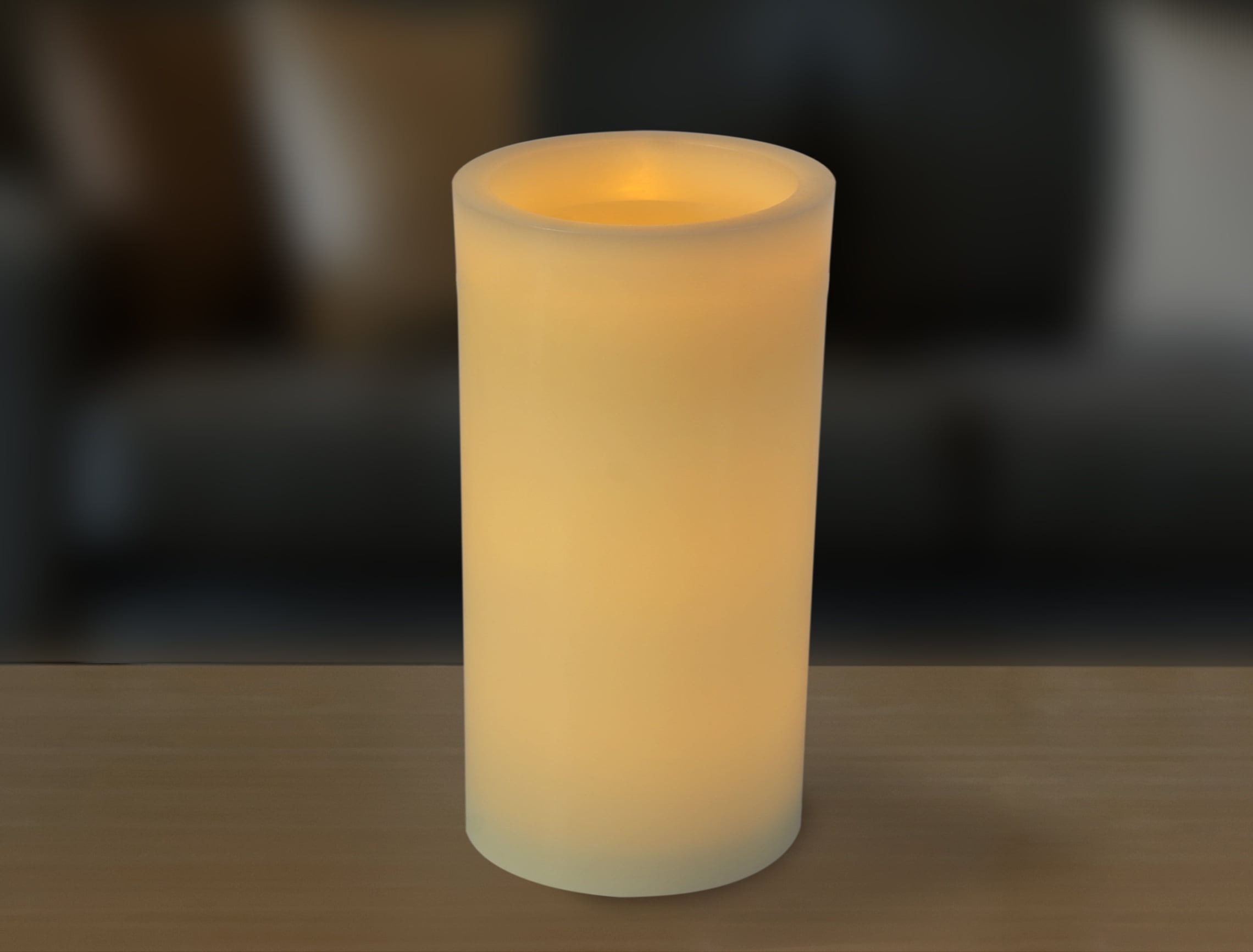 Mainstays 4x8 Inch Flameless LED Pillar Candle, Ivory