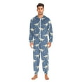 thumbnail image 6 of joogoo Dinosaur Silhouettes Blue Unisex Adults Onesies Pajamas Jumpsuits L, 6 of 7