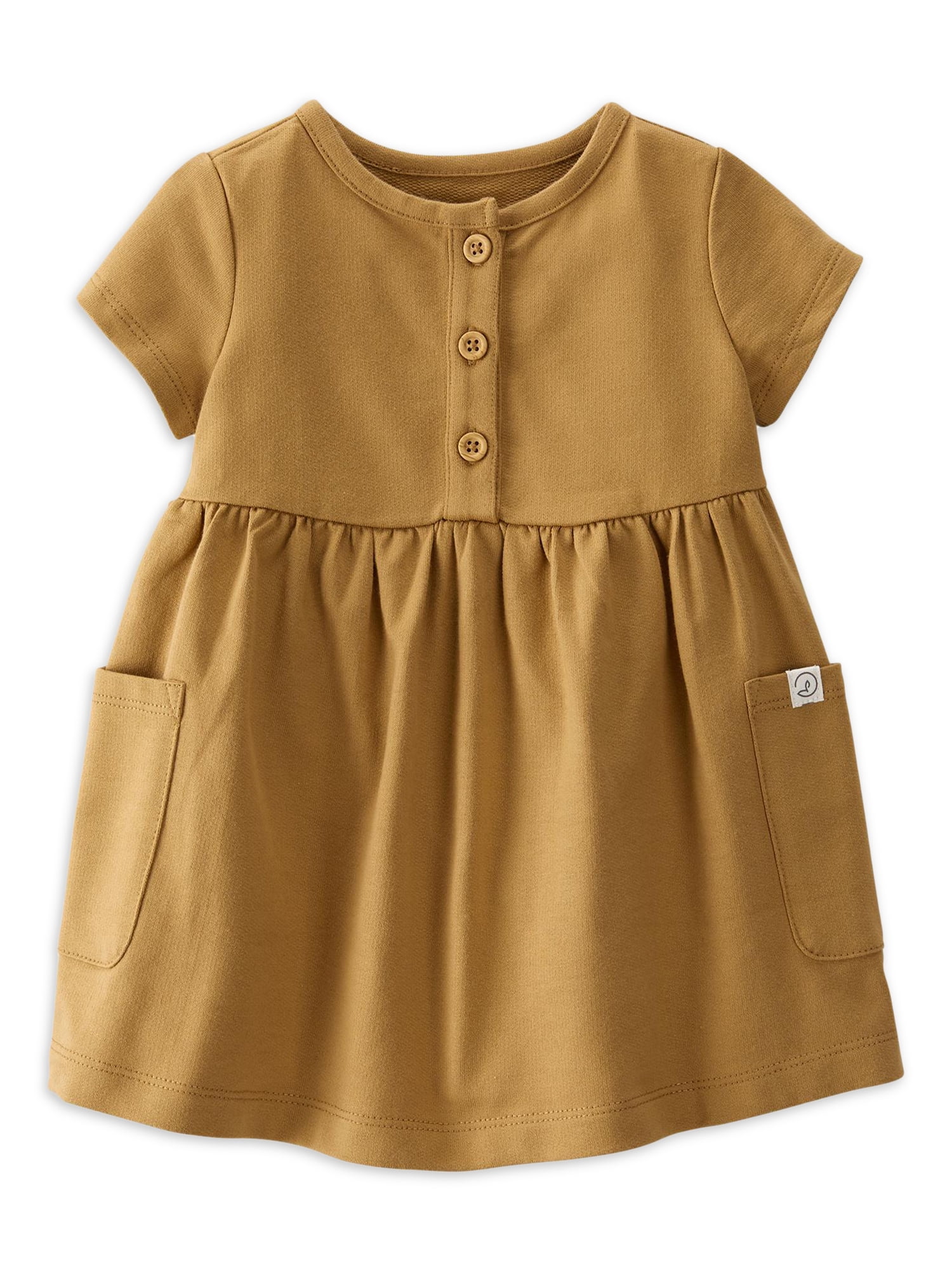 Little Planet by Carter's Baby Girl Organic Short Sleeve Dress Newborn-24 Months