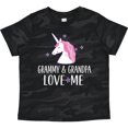 thumbnail image 3 of Inktastic Grammy and Grandpa Love Me Girl Unicorn Girls Toddler T-Shirt, 3 of 5