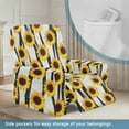 thumbnail image 3 of Xoenoiee Sunflower Stripe Print Recliner Slipcovers with Arms 4 Pieces Lazyboy Recliner Chair Cover Non Slip Recliner Covers with Storage Pockets Furniture Protector for Living Room, 3 of 7