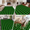 thumbnail image 6 of Area Rug 60×96in, St. Patrick's Day Green and Black Plaid Floor Carpet Living Room Rug, Buffalo Checker Non-Slip Welcome Mat Indoor Rugs for Bedroom Dining Room, 6 of 9