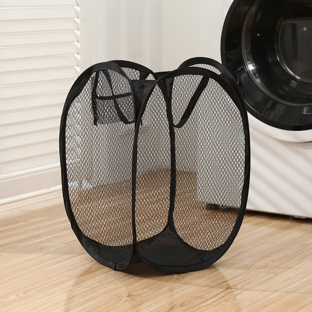 Cesto para ropa sucia Cesto para ropa sucia plegable y transpirable Cesto para ropa sucia de malla de color sólido Cesto para guardar ropa sucia