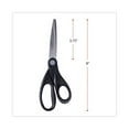 thumbnail image 5 of (2 pack) Universal Stainless Steel Office Scissors, 8" Long, 3.75" Cut Length, Black Straight Handle, 5 of 9