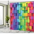 thumbnail image 5 of Ambesonne Geometric Shower Curtain, Rainbow Color, 69"Wx75"L, Multicolor, 5 of 5