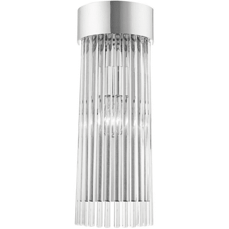 

Polished Chrome Tone Finish Wall Sconces Steel Material Medium 6 Wide 1 Light Fixture