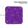thumbnail image 3 of Kll Square Drink Coasters Set Of 4,Pu Leather Absorbent Coasters Set Decorative Coffee Cup Coasters Housewarming Gift For Home Decor-Purple Glitter, 3 of 9