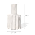 thumbnail image 4 of LuxenHome 2-Piece White Fluted Stoneware Table Vase Set, 4 of 5