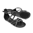 thumbnail image 4 of DREAM PAIRS Women's Dressy Gladiator Summer Cross Strappy Sandals Comfort Flat Casual Beach Fisherman Thong Sandals, 4 of 6