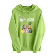 thumbnail image 2 of Nmnitkp Hoodies for Women Easter print Oversized Sweatshirt Graphic Hoodies Casual Long Sleeve Loose Pullover Tops with Kangaroo Pocket Green,M, 2 of 4