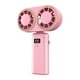 thumbnail image 2 of Ventilador portátil con dos cabezales, potente flujo de aire, pantalla digital, ideal para acampar. rosa, 2 of 9