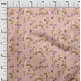 thumbnail image 2 of oneOone Viscose Chiffon Peach Fabric Flower & Leaves Watercolor Dress Material Fabric Print Fabric By The Yard 42 Inche Wide, 2 of 4