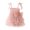Pink, variant on LYHaoo Toddler Girls Sleeveless Bowknot Suspenders Dress Clothes,Vintage Girls Dress Sizes 18-24 Months Black