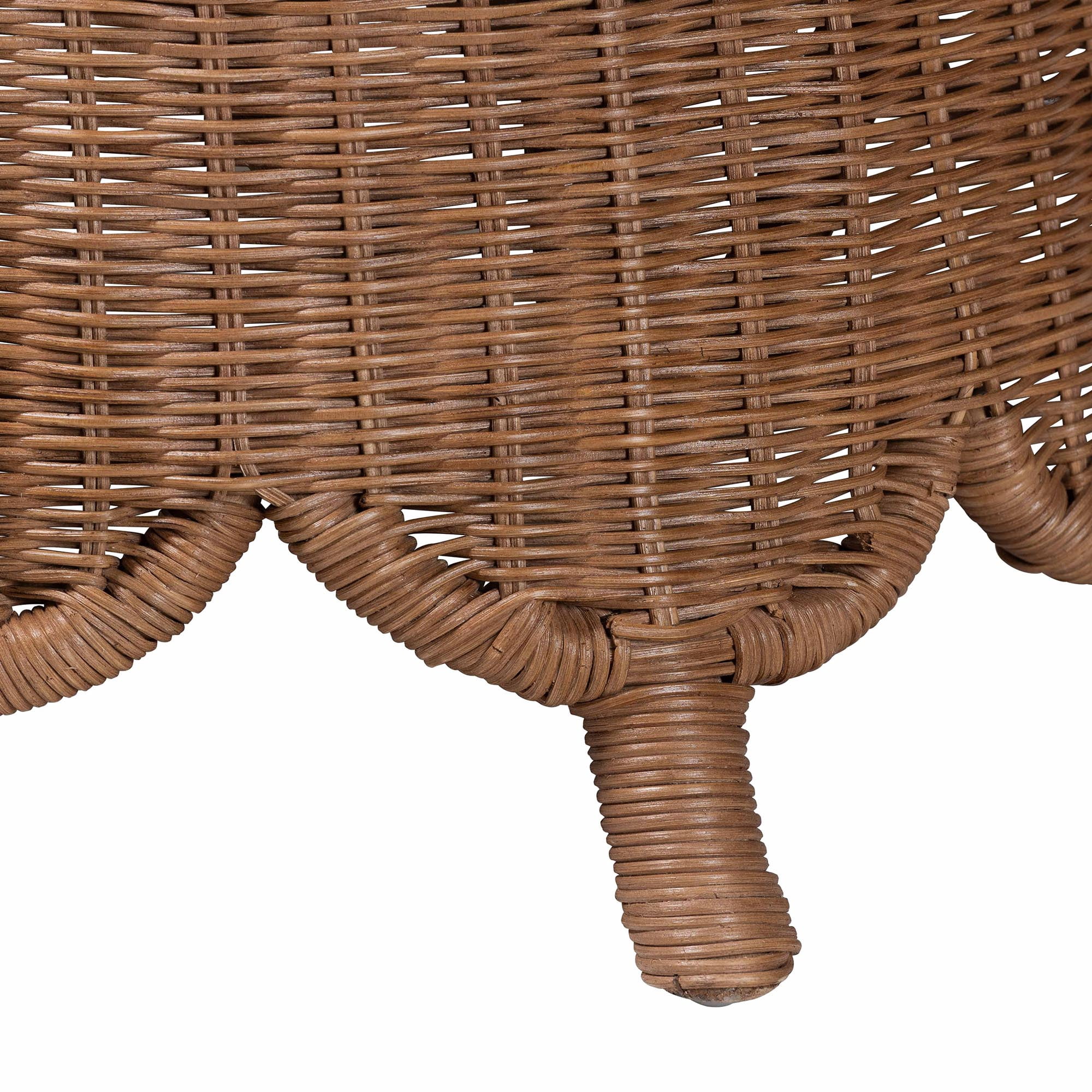 bali & pari Detta Boho Footstool, Peanut Brown