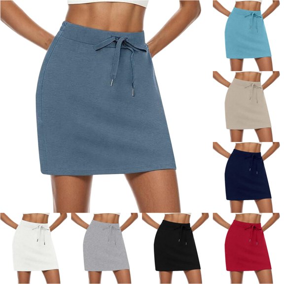 Skorts for Woman Summer Skirts for Women Skirt Built In Shorts with Pockets Tennis Outfits Skirt Dress XL