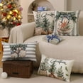 thumbnail image 4 of Christmas Pillow Covers 18x18 inch Set of 4 Christmas Tree Gloves Hello Winter Decorative Red White Stripe Throw Pillow Covers Winter Farmhouse Decoration for Home Couch 134, 4 of 6