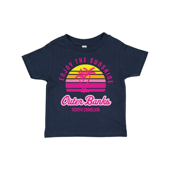 Inktastic Summer Enjoy the Sunshine Outer Banks North Carolina in Pink Boys or Girls Toddler T-Shirt
