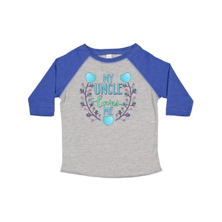

Inktastic My Uncle Loves Me with Flowers and Hearts Boys or Girls Toddler T-Shirt