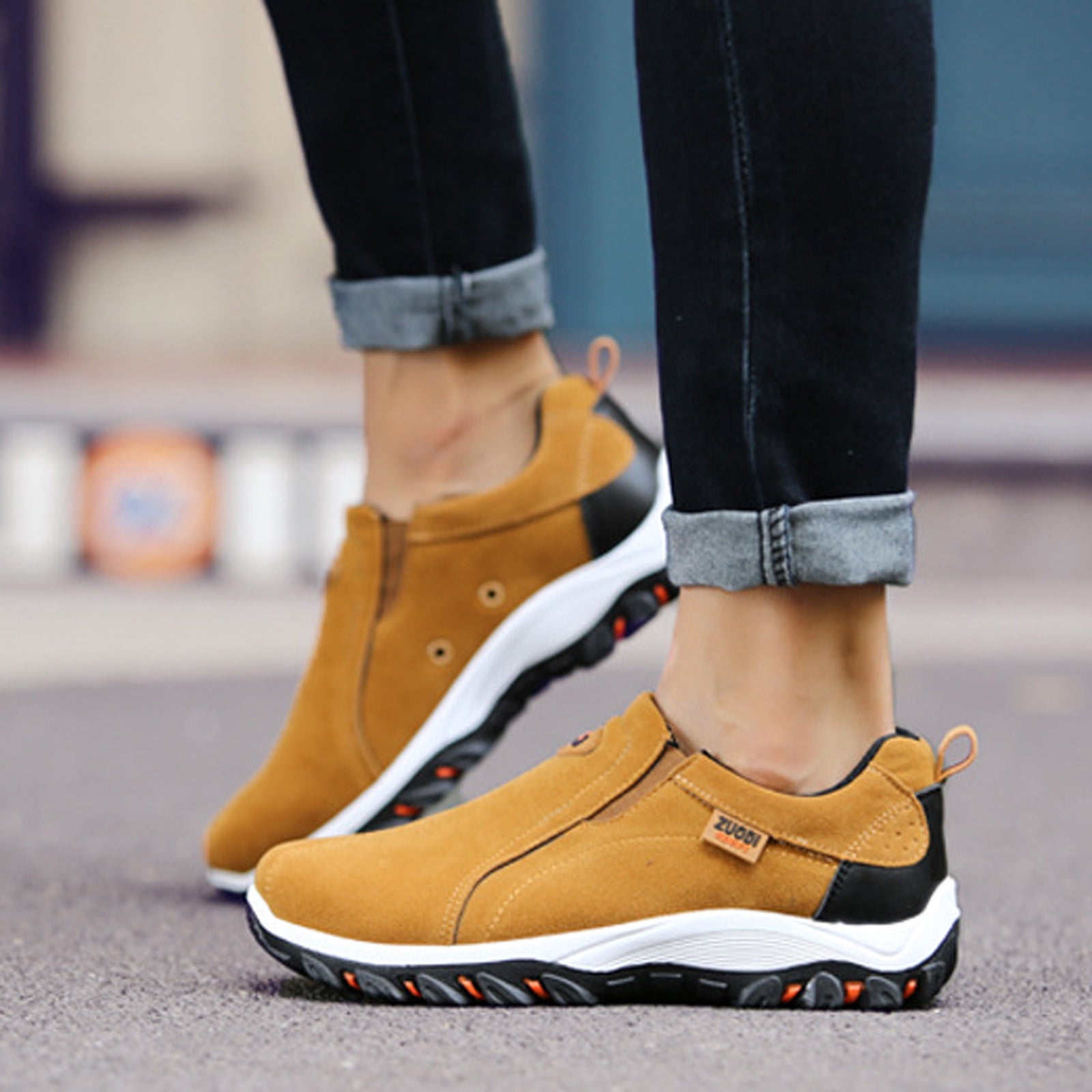 Aoochasliy Men's Shoes Flat Shoes Casual Men Fashion Sports Shoes Net Surface Trend Casual Running Trendy Sneakers Saving Clearance