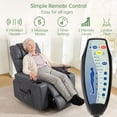 thumbnail image 6 of Electric Power Lift Recliner Chair for Elderly with Heat & Massage & USB Charge Port, 160° Adjustable PU Leather Recliner, Stand Assist, Remote Control, Cup Holders for Living Room Bedroom (Gray), 6 of 9