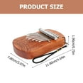 thumbnail image 2 of Portable Wooden Kalimba for Music Lovers with Clear Sound and Exquisite Design Brown Plastic 8tone, 2 of 8