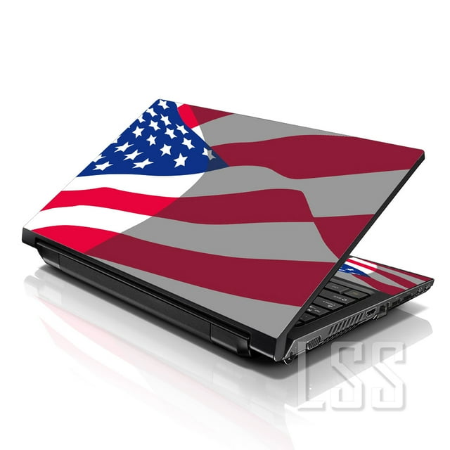 LSS USA Flag Laptop Skin Sticker Decal Cover Fits 13" to 16" Laptops